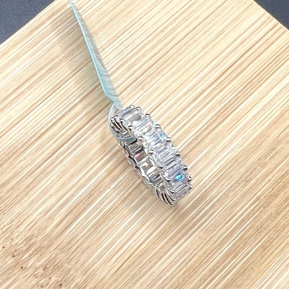 925 Sterling Silver 6.30CT MOISSANITE eternity band ring size 5 - Picture 15 of 17